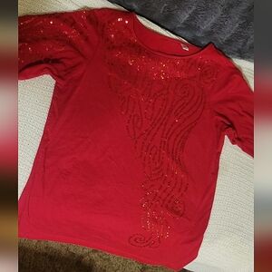 Bob Mackie Wearable Art Sequin Top Size Small